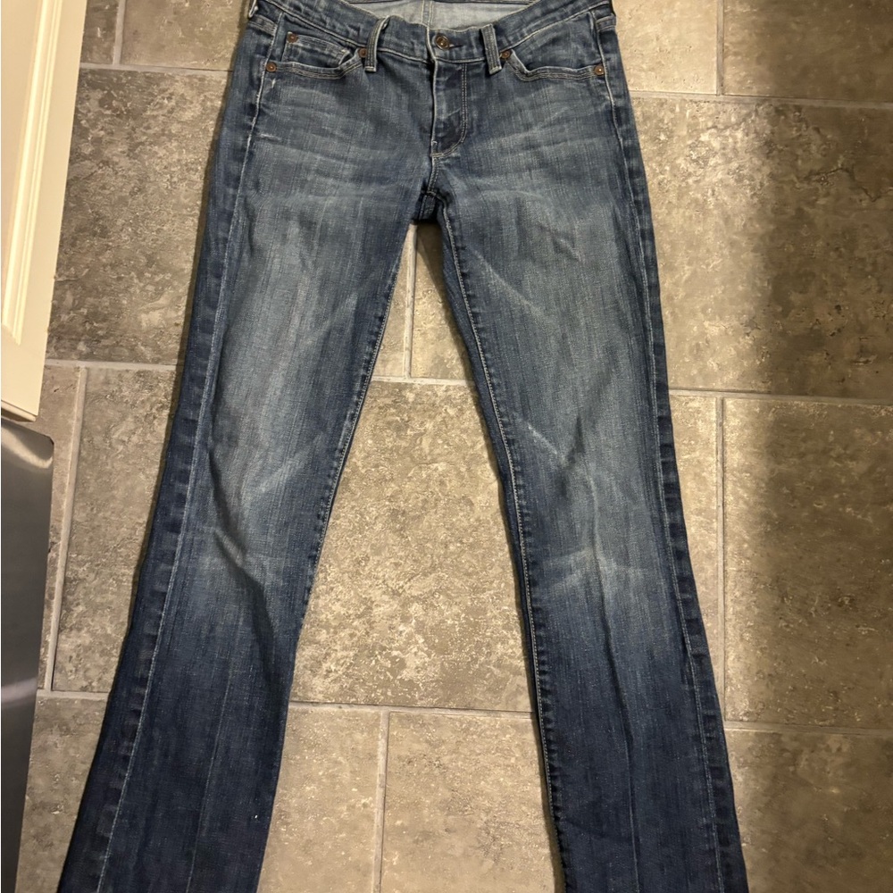 7 For All Mankind Blue Boot Cut Jeans
